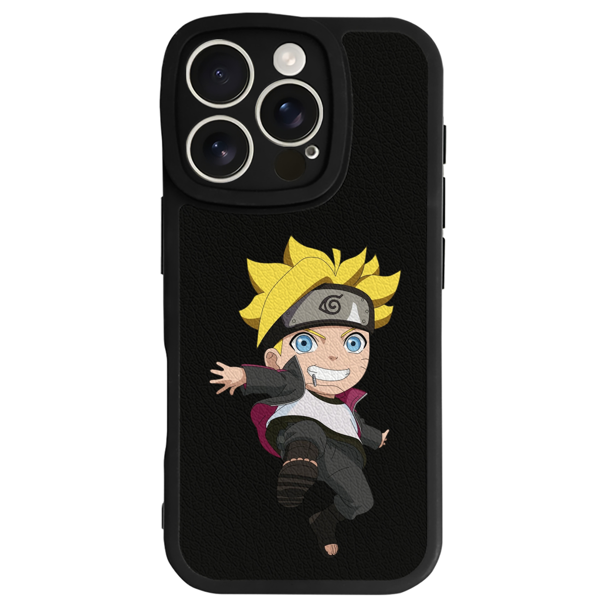 （画像用） NARUTO -ナルト- うずまき ボルト Uzumaki Boruto 【iPhone 16シリーズ対応】シリコンスマホケース（レザー調） 材質：シリコン
